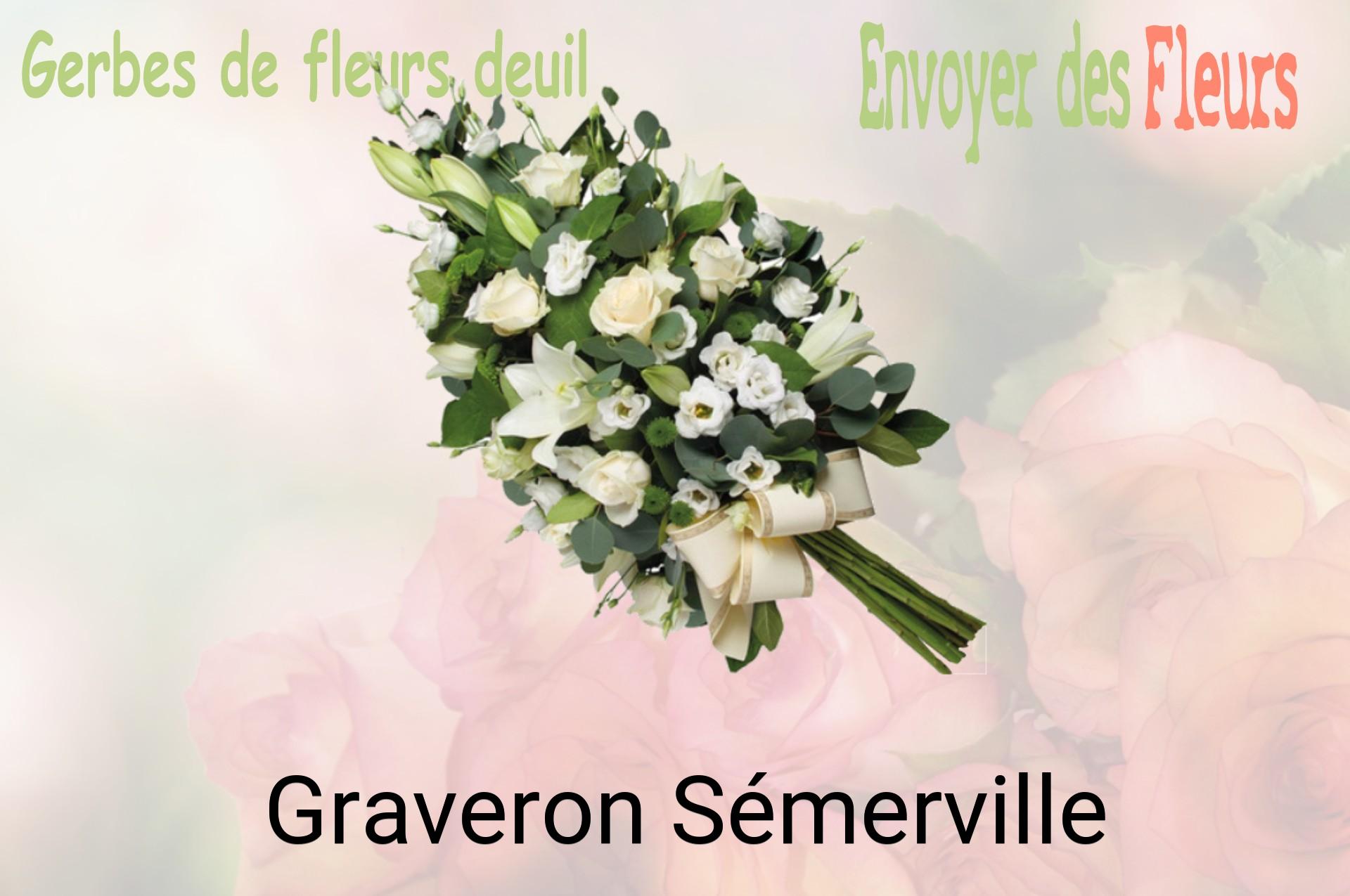 Gerbe de fleurs de deuil livrée à Graveron-Sémerville